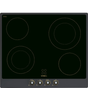 Encimera de Vitrocerámica Smeg P864AO Colonial Antracita