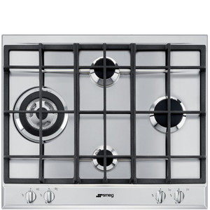 Encimera de Gas 60cm Smeg SLR64SGH Estética Selección Acero Inoxidable