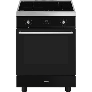 Cocina de Inducción 60x60cm Smeg C6IMBLT2 Sinfonia Acero Inoxidable Negro