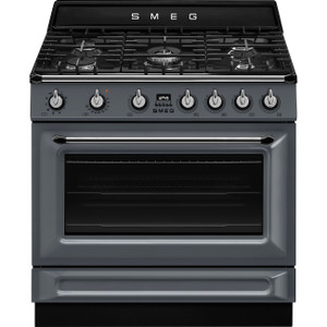 Cocina de Gas Smeg TR90GMGR Victoria Color Gris 90cm