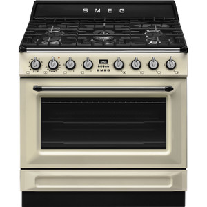 Cocina de Gas Smeg TR90GMP Victoria Color Crema 90cm