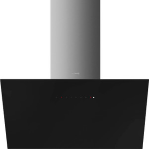 Campana de Pared Inclinada Decorativa Smeg KICV90BL2 Estética Universal Negro 90cm