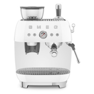 Cafetera Espresso Manual con Molinillo Integrado Smeg EGF03WHEU Blanco Estética 50 Style
