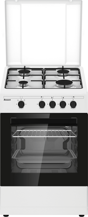 Cocina de Gas Butano 50 cm Benavent CBS504WB Blanca