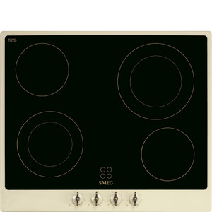 Encimera de Vitrocerámica Smeg P864PO Colonial Crema