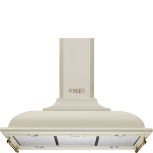 Campana de Isla Cortina Smeg KCI19POE 90cm Crema