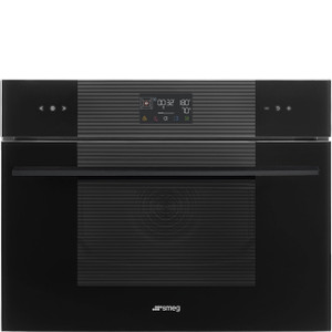 Horno 45cm Smeg SO4102S3B3 Compacto Combinado Vapor Sous Vide Negro Funciónes de Limpieza