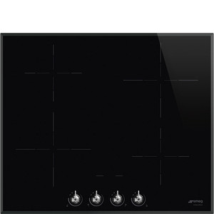 Encimera de Inducción 60cm Smeg SI364BM Estética Clásica Negro