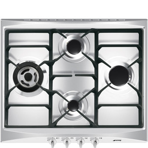 Encimera de Gas 60cm Smeg SR264XGH2 Estética Selección Acero Inoxidable