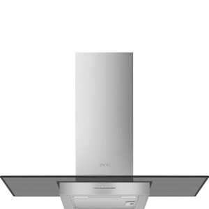 Campana de Pared T Invertida Decorativa Smeg KBT900VE Estética Universal Acero Inoxidable 90cm