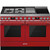 Cocina de Gas y Inducción 120cm Smeg CPF120IGMPR Portofino Color Rojo Dos Hornos de 60cm