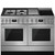 Cocina de Gas y Inducción 120cm Smeg CPF120IGMPX Portofino Color Inox Dos Hornos de 60cm