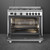 Cocina de Gas Smeg BG91X2 90x60cm Concerto Acero Inoxidable Horno Termoventilado Sistema de Limpieza