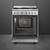 Cocina de Gas Smeg CX60GMX Cocina Compacta Gas 60cm 1 Cavidad de Horno
