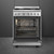 Cocina de Gas Smeg CX60GMX Cocina Compacta Gas 60cm 1 Cavidad de Horno