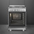 Cocina de Gas Smeg SX61GM 60x60cm Acero Inoxidable Estándar Horno Termoventilado Sistema de Limpieza