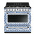 Cocina de Gas Smeg TR90DGME9 Victoria D&G Blu Mediterraneo 90cm