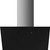 Campana de Pared Inclinada Decorativa Smeg KICV90BL2 Estética Universal Negro 90cm