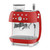 Cafetera Espresso Manual con Molinillo Integrado Smeg EGF03RDEU Rojo Estética 50 Style