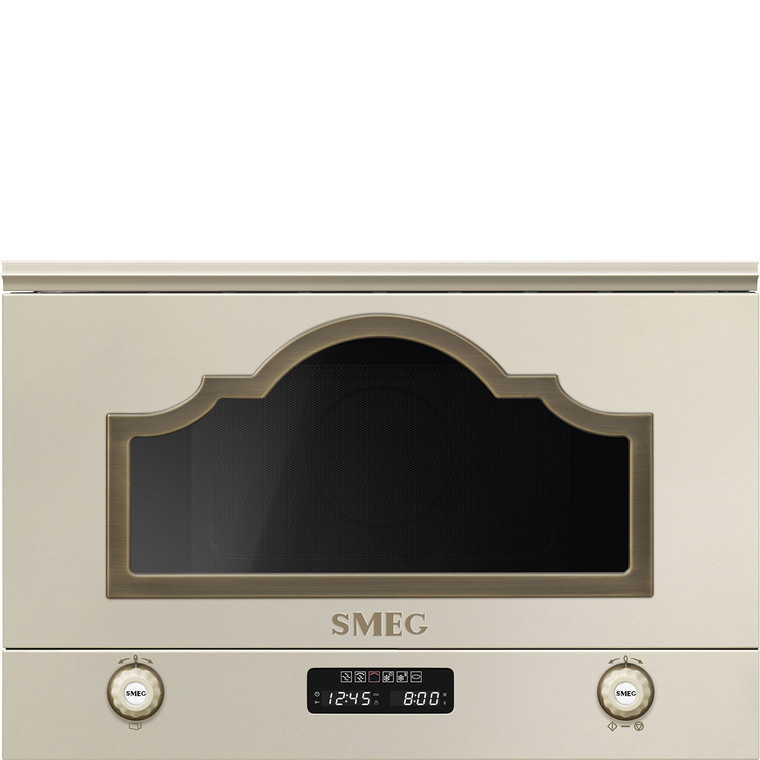 Microondas Smeg Cortina Integración Bajo Mueble Color Crema MP722PO