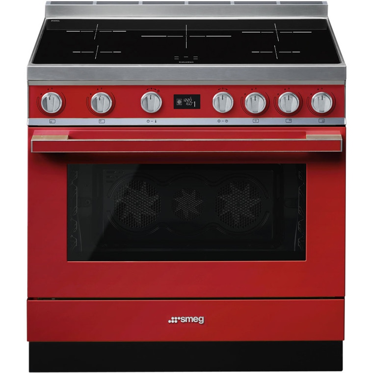 Cocina de Inducción Portofino Smeg CPF9IPR Rojo 90x60cm