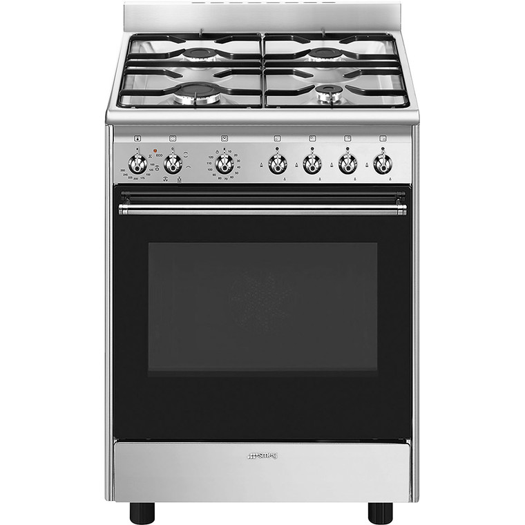 Cocina de Gas Smeg CX60GMX Cocina Compacta Gas 60cm 1 Cavidad de Horno