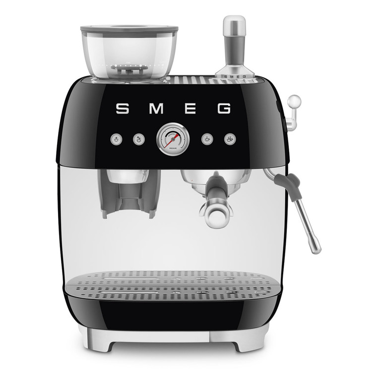 Cafetera Espresso Manual con Molinillo Integrado Smeg EGF03BLEU Negro Estética 50 Style