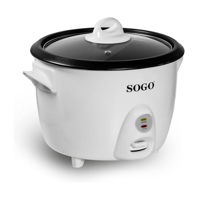 Arrocera Sogo Eléctrica Estilo Clásico de 1.5 L SS-10065 Blanco