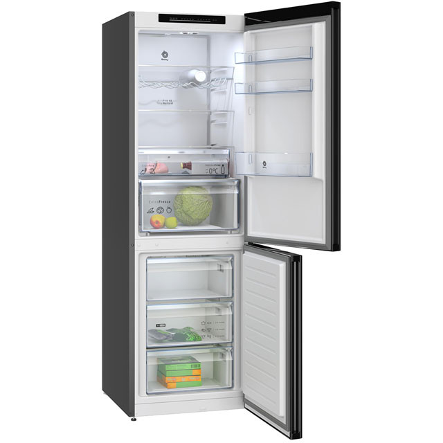 Frigorífico Combi Balay 3KFD655NI No Frost Libre Instalación 186x60x66.5cm Puertas Cristal Negro