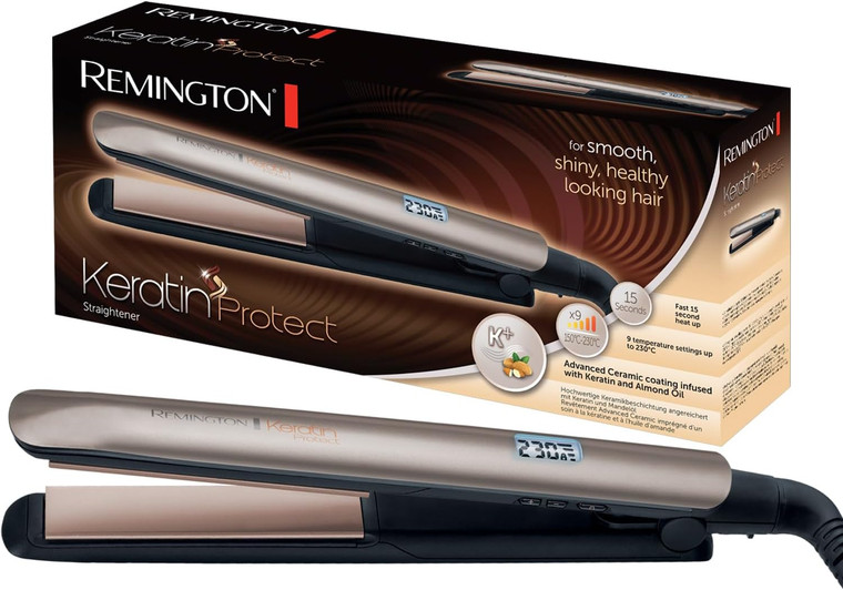 Plancha de Pelo Remington Keratin Protect S8540 con ceramica