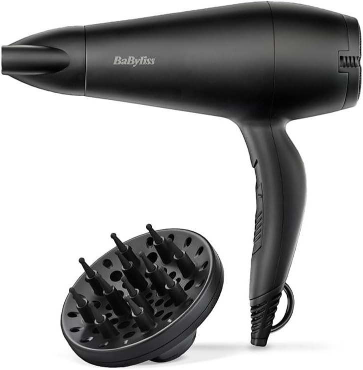 Secador de pelo BaByliss 2200w Powerfull D215DE difusor 2 niveles temp 2 velocidades 1.8m