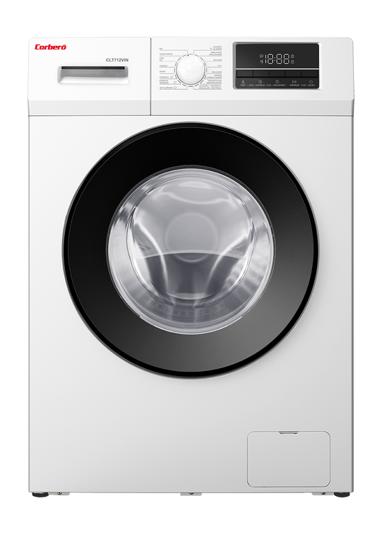 Lavadora Carga Frontal Corberó CLT712VIN 7 Kg 1200 Rpm Motor Inverter Color Blanco