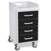 AL-78532 | COMPACT 4 DRAWER LOCKING CART 14-3/8" W X27-3/4"H X18-1/8"D
