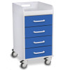AL-78532 | COMPACT 4 DRAWER LOCKING CART 14-3/8" W X27-3/4"H X18-1/8"D