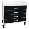 AL-78534 | X WIDE COMPACT CART W/LOCKING 4 DRWER CART (POLYETHYLENE)