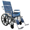 AL-57598 | 24" COMFORT CLASSIC SOLID SEAT RECLINER WHEELCHAIR