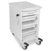 AL-93799 | SHORT NARROW LOCKING CART 3-SHELVES TAMBOUR DOOR