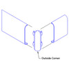 AL-73082 | OUTSIDE CORNER FOR RED-E-CLIPS INSTALLATION