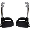 AL-70043 | CHROME FOOTREST WITH ALUM FOOTPLATE - HEEL LOOPS (PAIR)