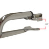 AL-70043 | CHROME FOOTREST WITH ALUM FOOTPLATE - HEEL LOOPS (PAIR)
