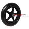 AL-70077 | 8" X 1" FRONT CASTER WHEEL
