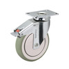 AL-86712 | 5" STAINLESS TOTAL LOCK CASTER ANTIMICROBIAL, TOP PLATE