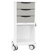 AL-78514 | SPACE SAVING 3 DRWR LAB CART BULK STORAGE W/SLIDING CLEAR