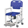 AL-82641 | SHOWER COMMODE CHR 20" W/LEFT DROP ARM & FOOTREST-SPFY COLOR