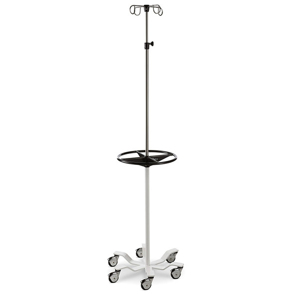 AL-46377-6 | 6-LEG IV POLE, 4-HOOK TOP SUPPORT WHEEL, 22" DIAM