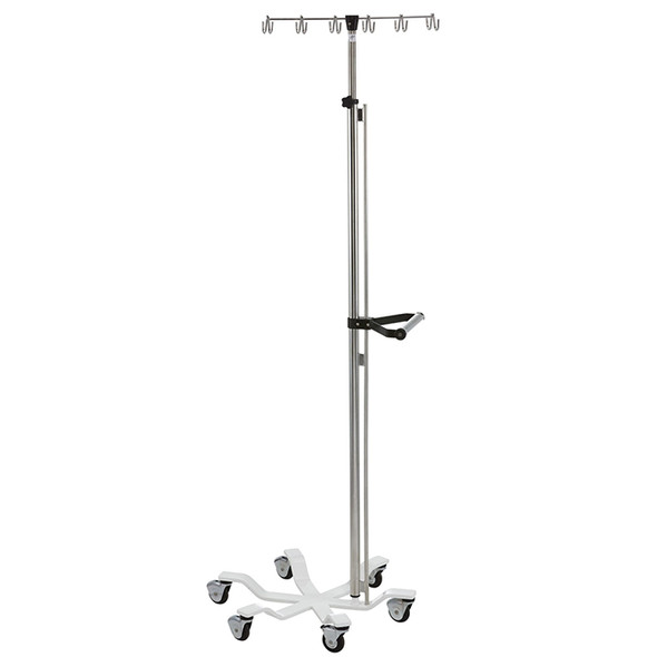AL-85636 | 6-LEG IV POLE, 12-HK RAKE TOP FIXED POSITION HANDLE, 25" DIA