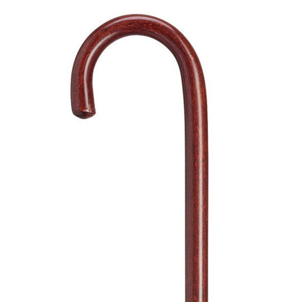 AL-67926 | HOSPITAL CANE-MAHOGANY ROUND NOSE CROOK HANDLE