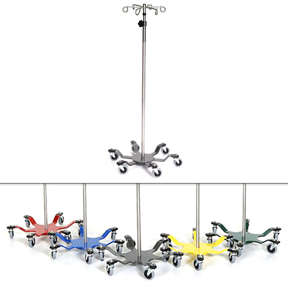 AL-82659 | 6-HOOK TOP, 24" W BASE 6-LEG BASE-SPECIFY COLOR