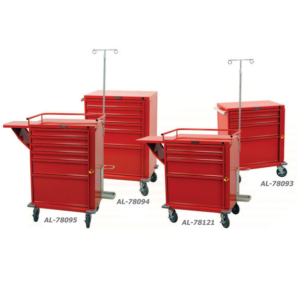 AL-78121 | EMERGENCY CARTS-SHORT,4 DRAWER W/ ACCESSORY PACKAGE