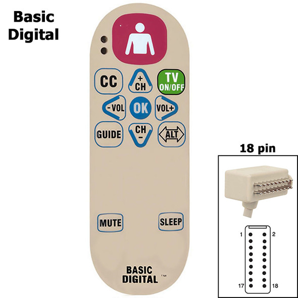 AL-84622 | PILLOW SPKR SERIES 7.1, GE 18-PIN NRSE 2 LGHTS, BASIC DGT